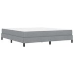 vidaXL Lit à ressorts avec matelas Gris clair 180 x 200 cm tissu