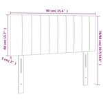 vidaXL Tête de lit à LED Noir 90x5x78/88 cm Tissu