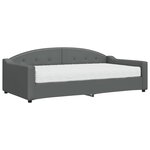 vidaXL Lit de jour avec matelas gris foncé 100x200 cm tissu