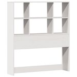 vidaXL Lit bibliothèque sans matelas blanc 90x190cm bois de pin massif