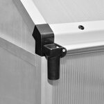 vidaXL Serre renforcée en aluminium avec cadre de base 4 6 m²