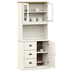 vidaXL Buffet haut VIGO blanc 78x40x175 cm bois massif de pin