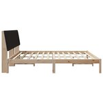 vidaXL Cadre de lit avec tête de lit Marron 200 x 200 cm Pin massif