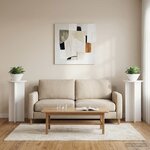 vidaXL Support de Plante 2 pièces Blanc brillant 40 x 40 x 80 cm