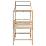 vidaXL Lit superposé et échelle et toit 90x190 cm bois de pin massif