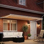 vidaXL Auvent rétractable électrique Jaune et blanc 4 × 3 m
