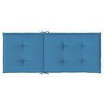 vidaXL Coussins de chaise à dossier haut lot de 6 bleu mélangé tissu
