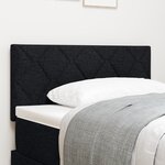 vidaXL Tête de lit LED Ensemble de 2 Noir Tissu  bois 100 cm USB-C