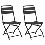 vidaXL Chaise de jardin pliante 2 Pièces Anthracite 55 x 56 5 x 91cm
