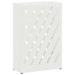 vidaXL Porte-parapluie avec stockage Blanc 28 x 12 x 41 cm Acier
