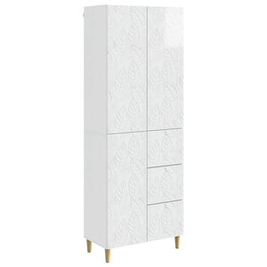vidaXL 2 Pièces Blanc brillant