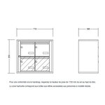 Bloc collectif Leabox  2x2  grade 3  simple face  Extérieur  fixation murale  Rouge brun RAL 3011 finition brillante