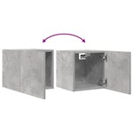 vidaXL Meuble TV mural Gris béton 30 5x30x30 cm