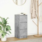 vidaXL Buffet gris béton 29 5x34x76 cm bois d'ingénierie