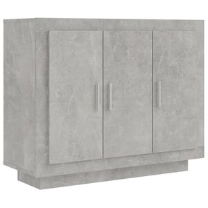 vidaXL Buffet Gris béton 92x35x75 cm Bois d'ingénierie