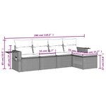 vidaXL Salon de jardin avec coussins 5 Pièces marron résine tressée