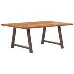 vidaXL Table à manger marron clair bois de chêne massif rectangulaire