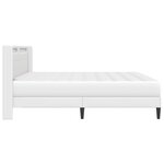 vidaXL Cadre de lit avec matelas Blanc 200 x 200 cm Simili cuir