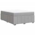 vidaXL Sommier à lattes de lit avec matelas Gris clair 160x200cm Tissu