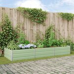 vidaXL Jardinière Vert pastel 195 x 100 x 45 cm Acier galvanisé