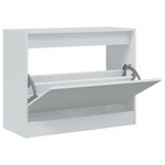 vidaXL Armoire à chaussures blanc 80x34x63 cm bois d'ingénierie