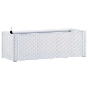 vidaXL Lit surélevé de jardin et système d'arrosage Blanc 100x43x33 cm