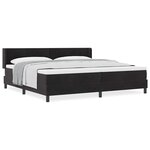 vidaXL Lit à ressorts avec matelas noir 100x200 cm en velours Noir