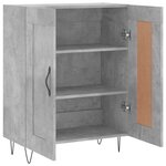 vidaXL Buffet gris béton 69 5x34x90 cm bois d'ingénierie