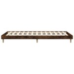 vidaXL Cadre de lit sans matelas chêne fumé 100x200 cm bois ingénierie