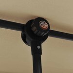 vidaXL Parasol de jardin avec mât en aluminium 2x1 5 m Taupe