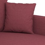 vidaXL Ensemble de canapés 3 Pièces avec coussins rouge bordeaux tissu