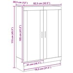 vidaXL Bibliothèque chêne artisanal 82 5x30 5x115 cm bois d'ingénierie
