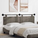 vidaXL Tête de lit suspendue Gris PU antique