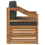vidaXL Canapé d’extérieur Bois d'acacia massif et polyester Naturel