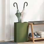 vidaXL Support à parapluies vert olive de - 28x12x41 cm - Fabriqué en acier