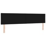 vidaXL Têtière LED en design blocs diamants  noire  200 cm  en velours