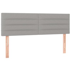 vidaXL Têtes de lit 2 Pièces Gris clair 72x5x78/88 cm Tissu