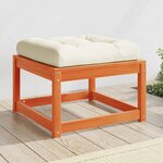 vidaXL Repose-pied de jardin avec coussins bois massif de pin