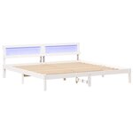vidaXL Cadre de lit avec tête de lit Blanc 180 x 200 cm Pin massif
