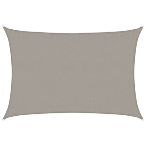 vidaXL Voile d'ombrage 160 g/m² rectangulaire gris clair 3 5x4 5m PEHD