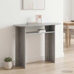 vidaXL Table console Sonoma gris 100 x 39 5 x 75 cm Bois d'ingénierie