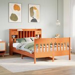 vidaXL Cadre de lit sans matelas cire marron 140x190cm bois pin massif
