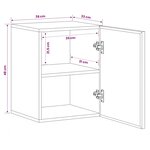 vidaXL Armoire suspendue avec stockage Marron 38 x 33 5 x 48 cm