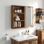 vidaXL Armoire murale de salle de bain Bois ancien 40 x 10 x 60 5 cm