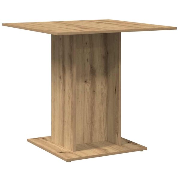 vidaXL Table à manger chêne artisanal 80x80x75 cm bois d'ingénierie