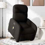 vidaXL Fauteuil de massage inclinable Noir Tissu