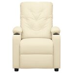 vidaXL Fauteuil Crème Similicuir