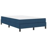 vidaXL Lit à ressorts avec matelas Bleu 120 x 200 cm tissu