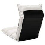 vidaXL Chaise pliable de sol Crème Tissu