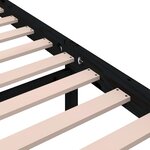 vidaXL Cadre de lit sans matelas noir bois massif 200x200 cm